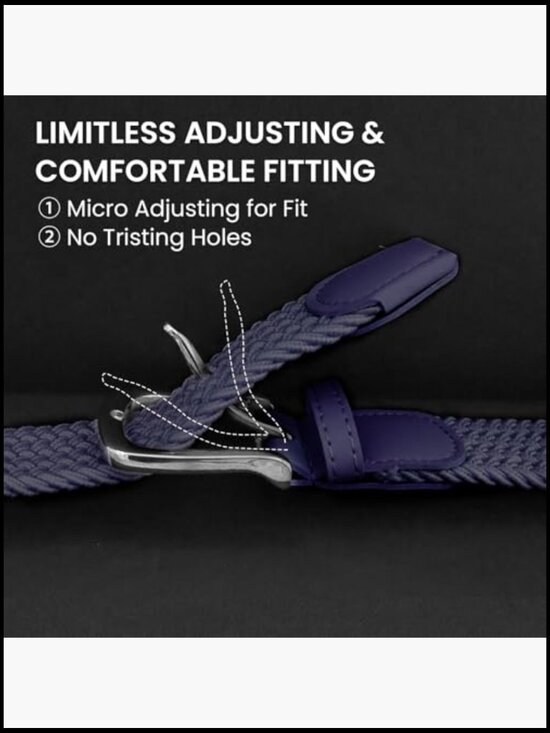 Stretch Woven Polyester-Blend Fabric Belt for Sports Hiking Golf main image 4